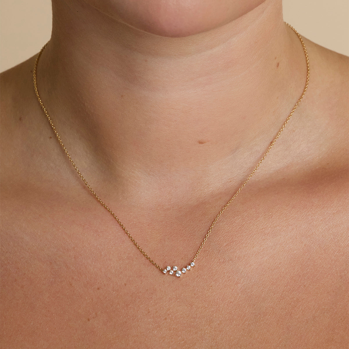 Crystal Scatter Necklace in Gold-Astrid &amp; Miyu