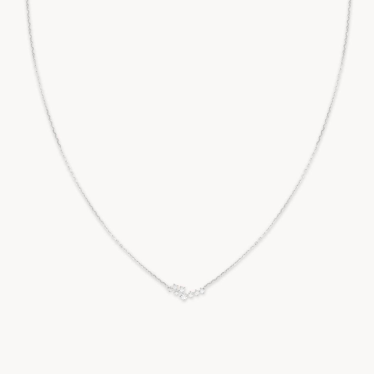 Crystal Scatter Necklace in Silver-Astrid &amp; Miyu