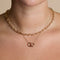 Orbit Crystal Pendant Necklace in Gold-Astrid &amp; Miyu