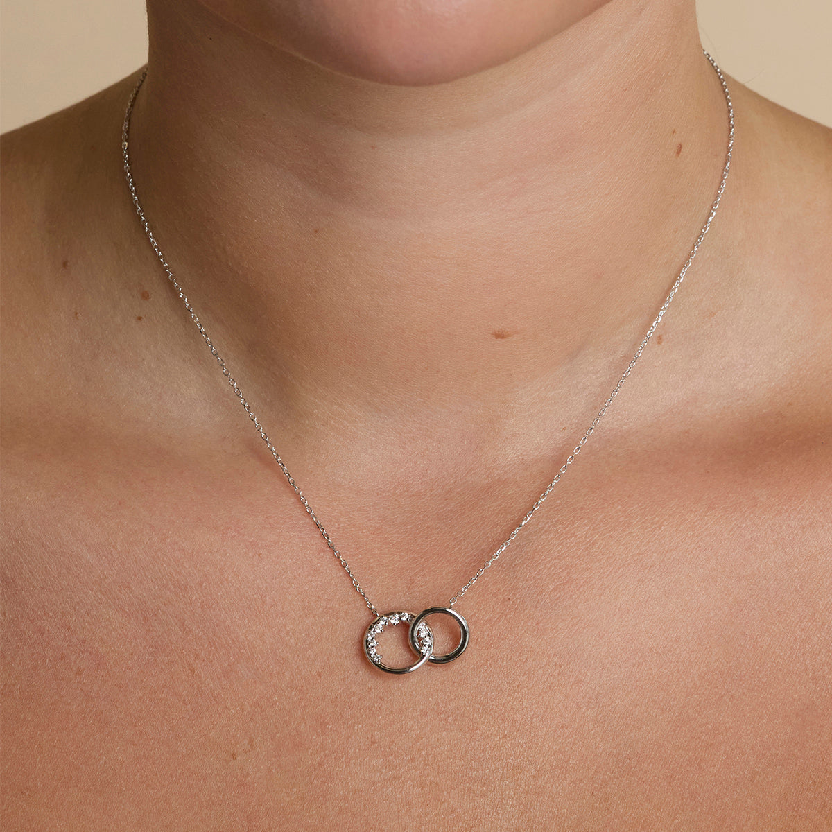 Orbit Crystal Pendant Necklace in Silver-Astrid &amp; Miyu