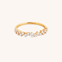 Crystal Scatter Band Ring in Gold-Astrid &amp; Miyu