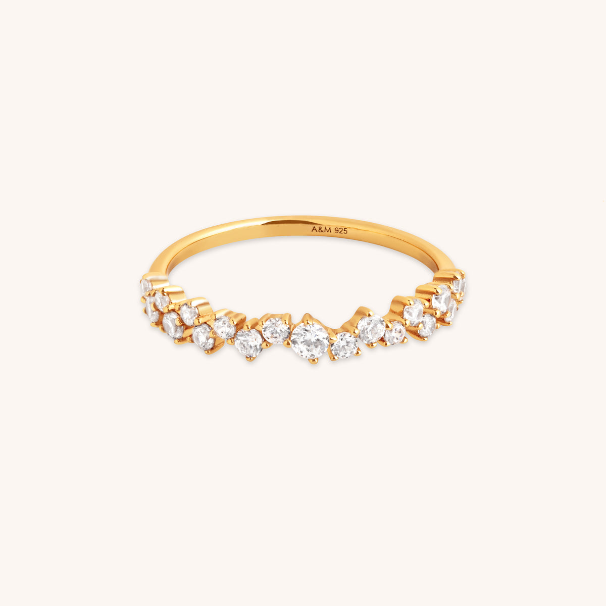 Crystal Scatter Band Ring in Gold-Astrid &amp; Miyu