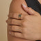Black Star Signet Ring in Gold-Astrid &amp; Miyu