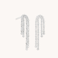 Crystal Scatter Drop Studs in Silver-Astrid &amp; Miyu