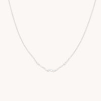 Diamond Cluster Molten Necklace in Solid White Gold-Astrid &amp; Miyu