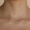 Diamond Cluster Molten Necklace in Solid White Gold-Astrid &amp; Miyu
