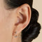 Diamond Trio Ear Jacket in Solid Gold-Astrid &amp; Miyu