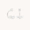 Diamond Trio Ear Jacket in Solid White Gold-Astrid &amp; Miyu