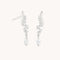 Diamond Wave Charm Studs in Solid White Gold-Astrid &amp; Miyu