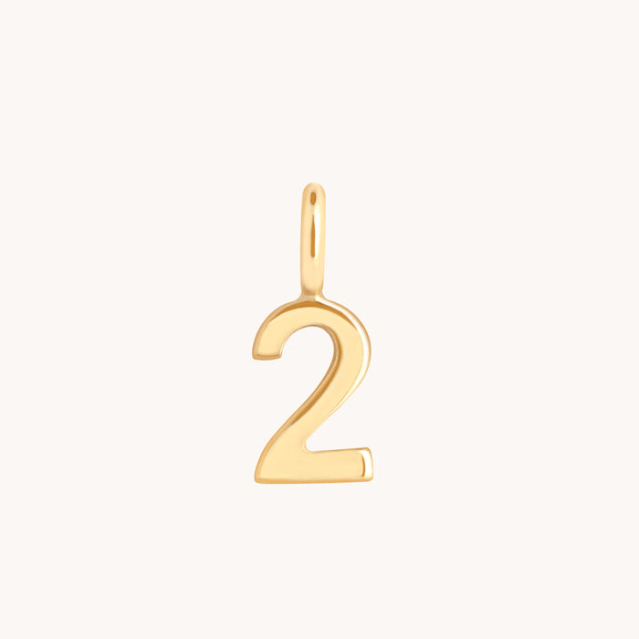 Number Charms - 2 Charm 9k Gold - Welding Charm - Astrid &amp; Miyu