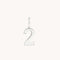 Number Charms - 2 Charm 9k White Gold - Welding Charm - Astrid &amp; Miyu
