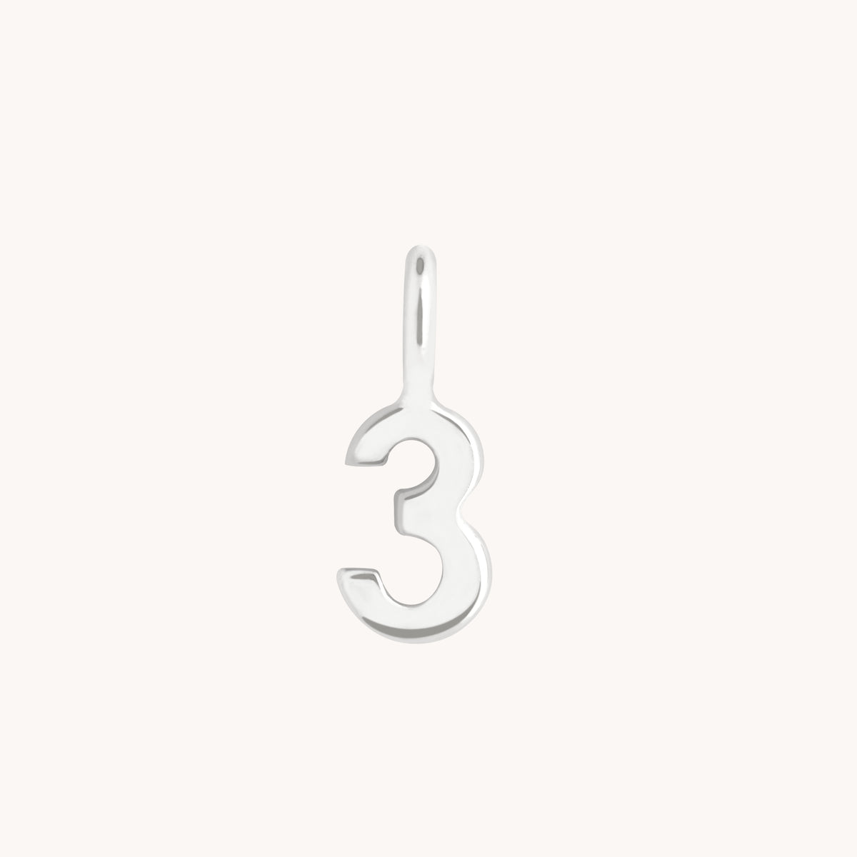 Number Charms - 3 Charm 9k White Gold - Welding Charm - Astrid &amp; Miyu