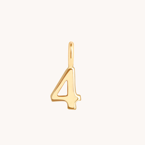Number Charms - 4 Charm 9k Gold - Welding Charm - Astrid &amp; Miyu