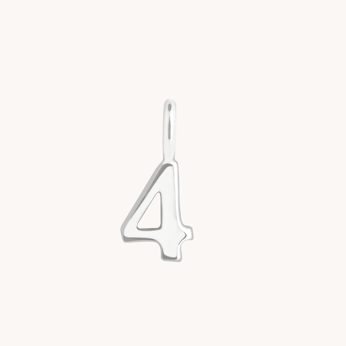 Number Charms - 4 Charm 9k White Gold - Welding Charm - Astrid &amp; Miyu