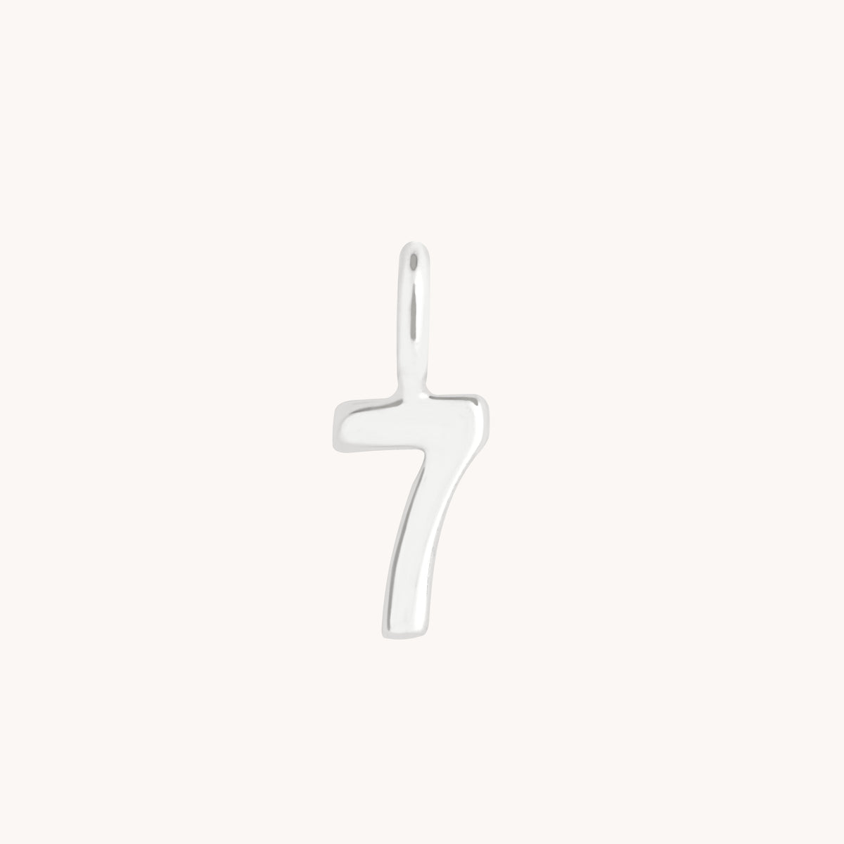 Number Charms - 7 Charm 9k White Gold - Welding Charm - Astrid &amp; Miyu