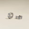 Crystal Ridged Huggies in Silver-Astrid &amp; Miyu