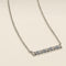 Crystal Ridged Bar Pendant Necklace in Silver-Astrid &amp; Miyu