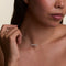 Crystal Ridged Bar Pendant Necklace in Silver-Astrid &amp; Miyu