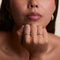 Crystal Ridged Ring in Gold-Astrid &amp; Miyu