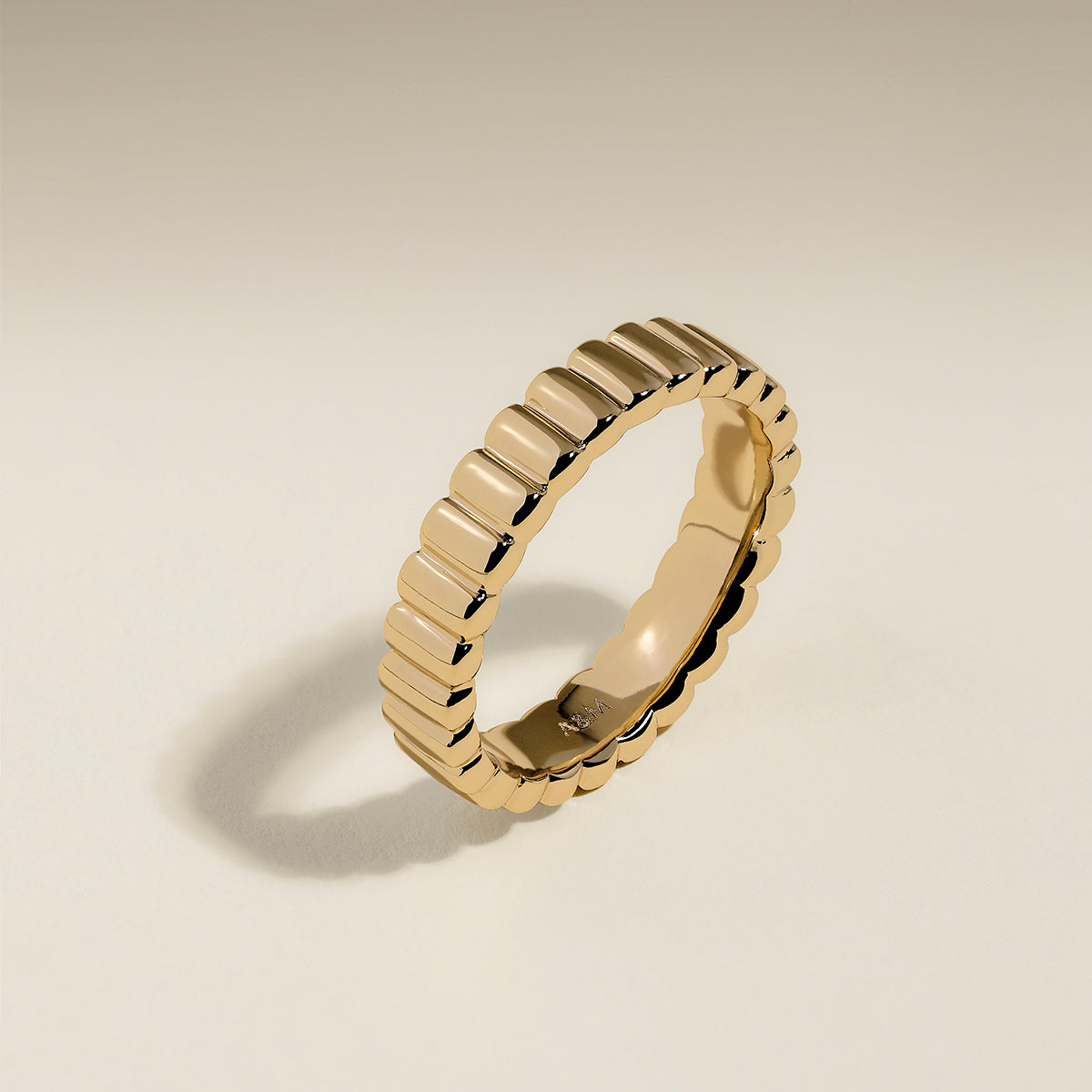 Ridged Ring in Gold-Astrid &amp; Miyu