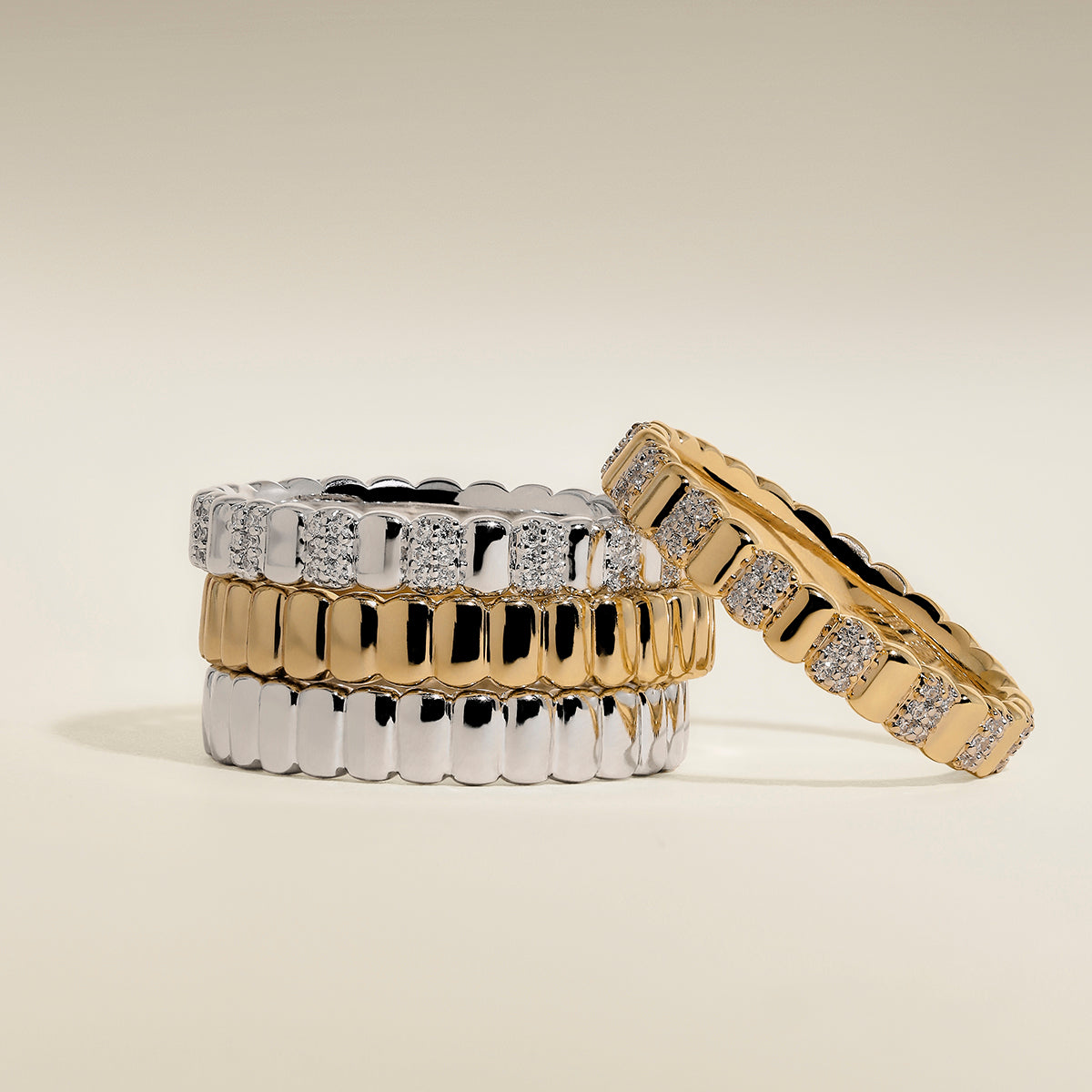 Ridged Ring in Gold-Astrid &amp; Miyu