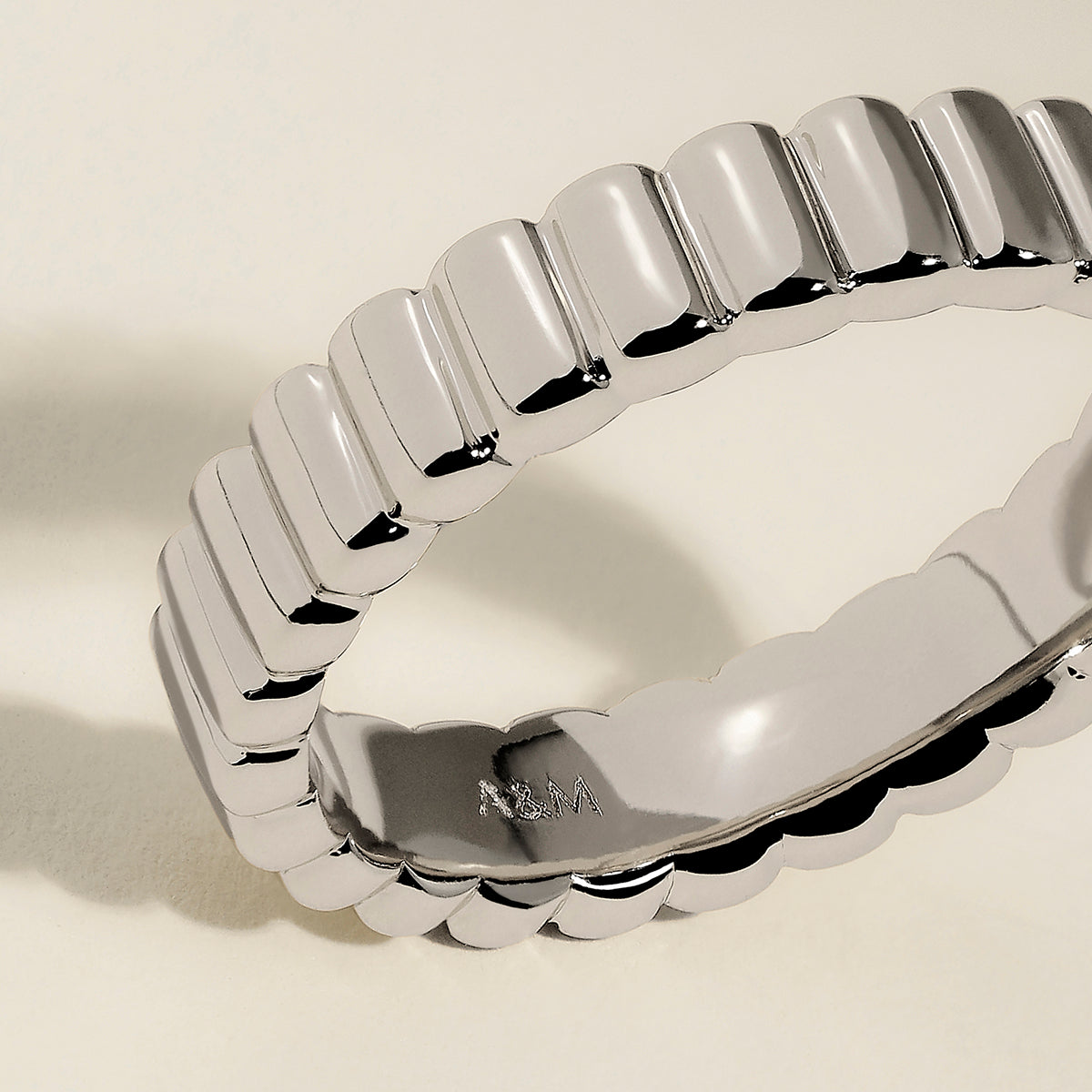 Ridged Ring in Silver-Astrid &amp; Miyu
