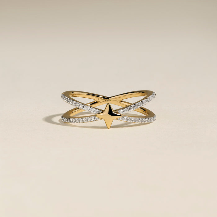 Illusion Crystal Cosmic Ring in Gold-Astrid &amp; Miyu