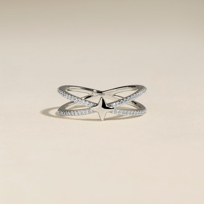 Illusion Crystal Cosmic Ring in Silver-Astrid &amp; Miyu