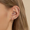 Horseshoe Piercing Stud in Solid White Gold-Astrid &amp; Miyu