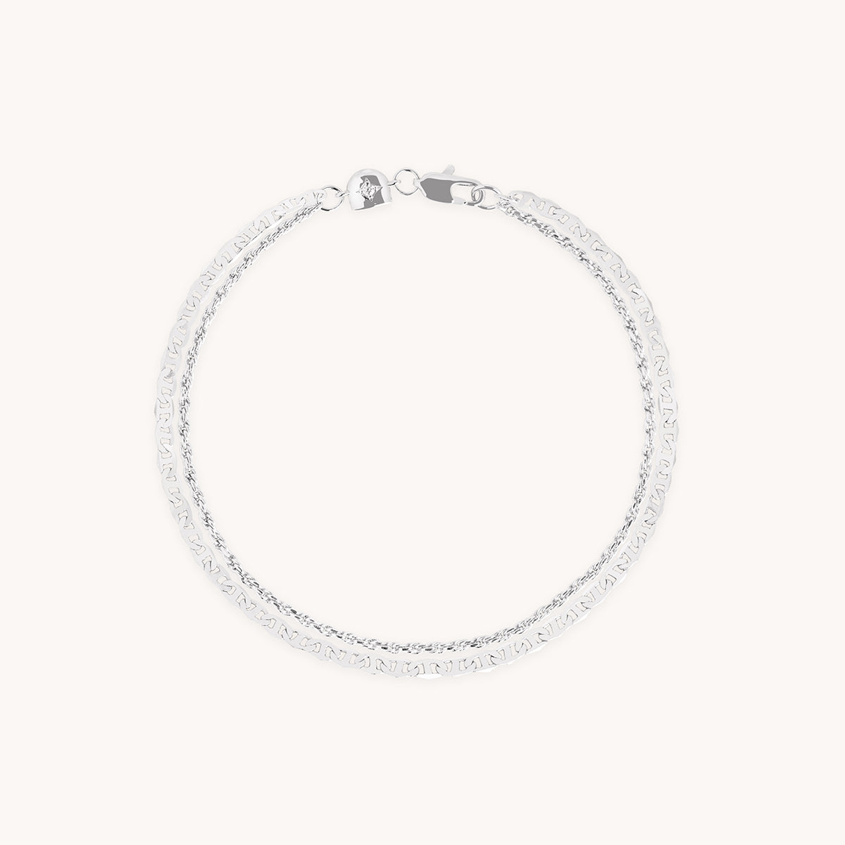 Illusion Double Chain Bracelet in Silver-Astrid &amp; Miyu
