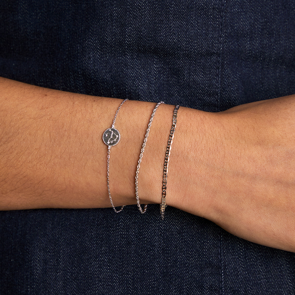Illusion Double Chain Bracelet in Silver-Astrid &amp; Miyu