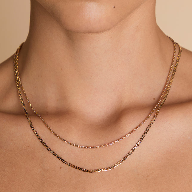 Illusion Double Chain Necklace in Gold-Astrid &amp; Miyu