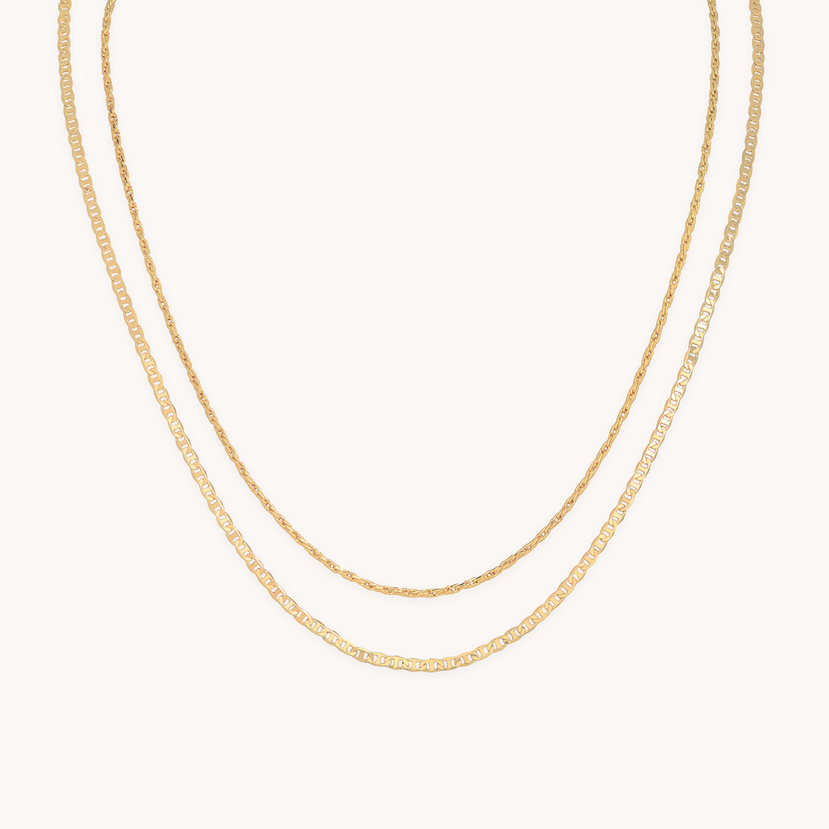 Illusion Double Chain Necklace in Gold-Astrid &amp; Miyu