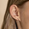Diamond & Quartz Charm Molten Huggies in Solid Gold-Astrid &amp; Miyu