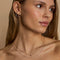Diamond & Quartz Charm Molten Huggies in Solid White Gold-Astrid &amp; Miyu