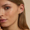 Diamond & Quartz Charm Studs in Solid White Gold-Astrid &amp; Miyu