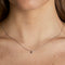 Diamond & Quartz Pendant Necklace in Solid White Gold-Astrid &amp; Miyu