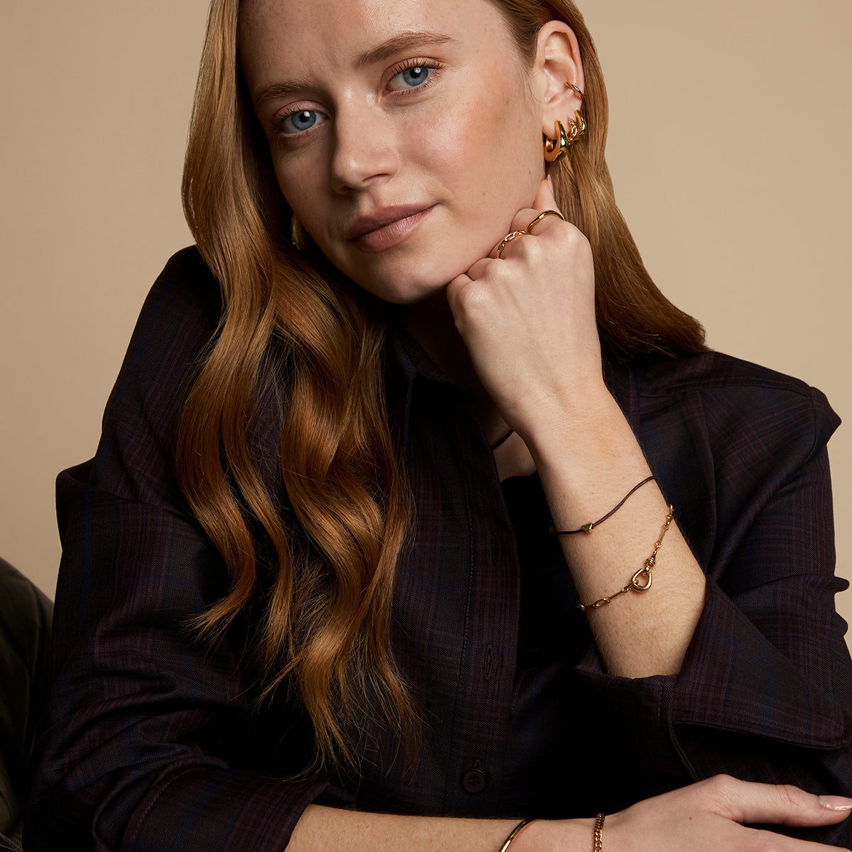 Hardware Chain Bracelet in Gold-Astrid &amp; Miyu