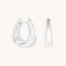 Saddle Medium Hoops in Silver-Astrid &amp; Miyu