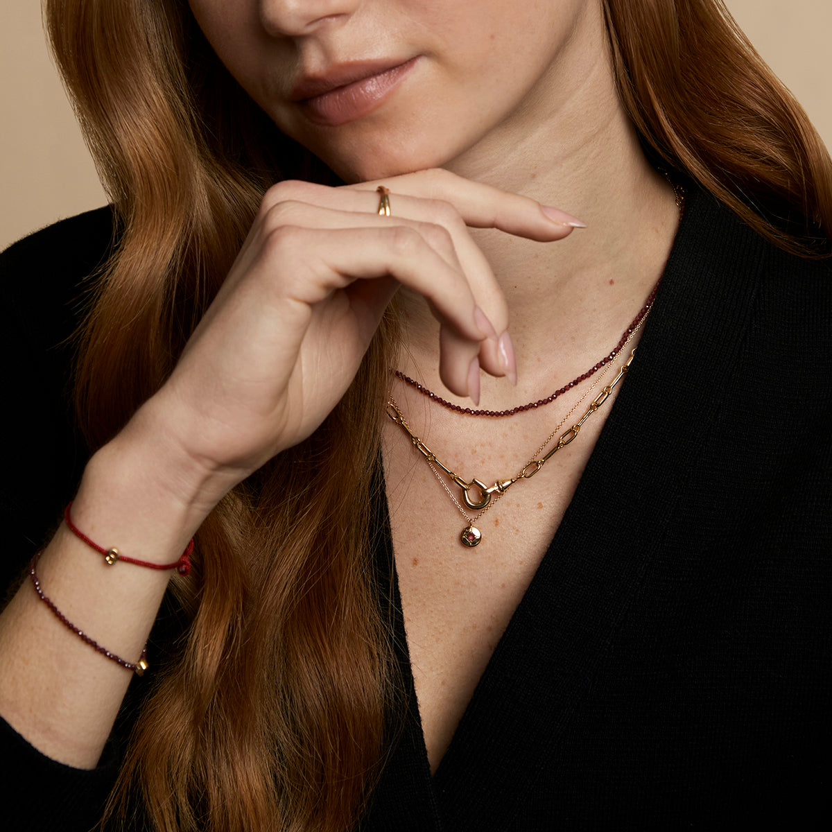 Hardware Chain Necklace in Gold-Astrid &amp; Miyu