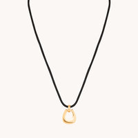 Hardware Pendant Cord Necklace in Gold-Astrid &amp; Miyu