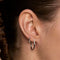 Pavé Knot Huggies in Silver-Astrid &amp; Miyu