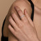 Pavé Essential Band Ring in Silver-Astrid &amp; Miyu