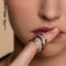 Pavé Essential Band Ring in Silver-Astrid &amp; Miyu