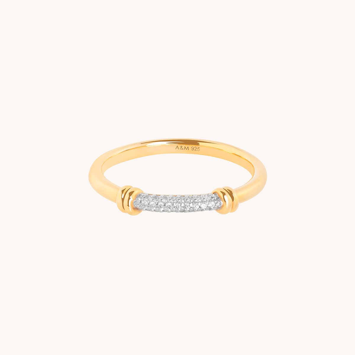 Pavé Knot Ring in Gold-Astrid &amp; Miyu