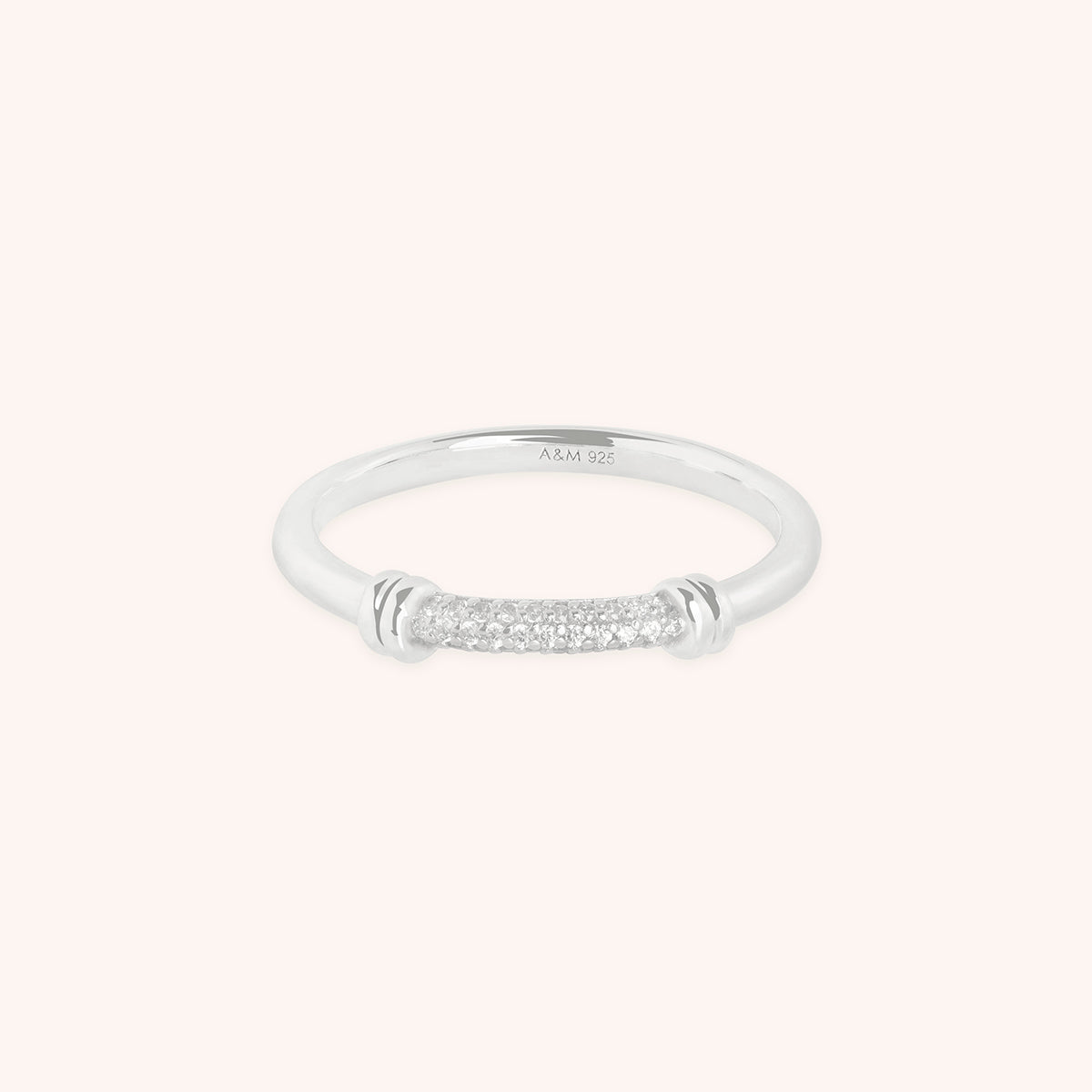 Pavé Knot Ring in Silver-Astrid &amp; Miyu