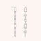 Pavé Chain Link Drop Studs in Silver-Astrid &amp; Miyu