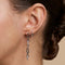 Pavé Chain Link Drop Studs in Silver-Astrid &amp; Miyu