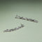 Pavé Chain Link Drop Studs in Silver-Astrid &amp; Miyu