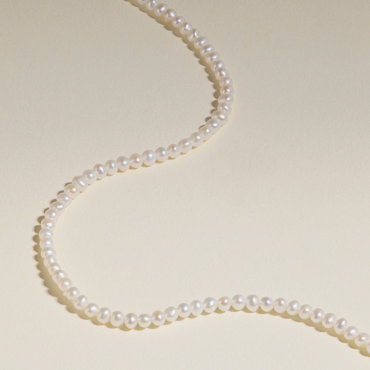 Pearl Necklace in Solid White Gold-Astrid &amp; Miyu